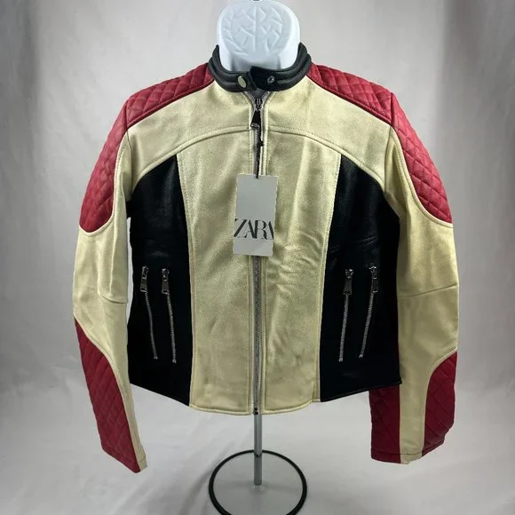 Zara | Jackets & Coats | Zara Womens Faux Leather Biker